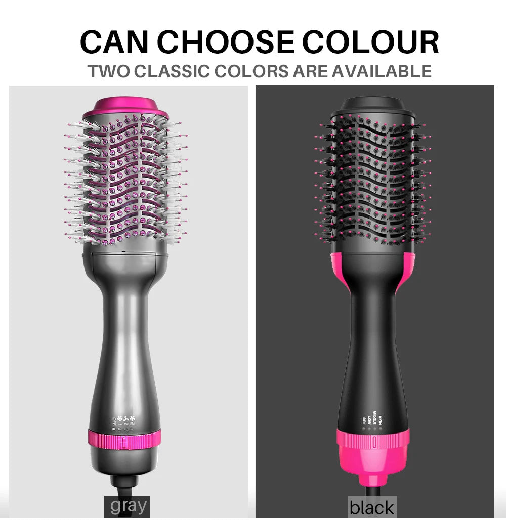One Step Hair Dryer and Volumizer 1000W Rotating Hot Air Brush Professional Blow Dryer Comb Brush Electric Ion Blow Dryer Brush
