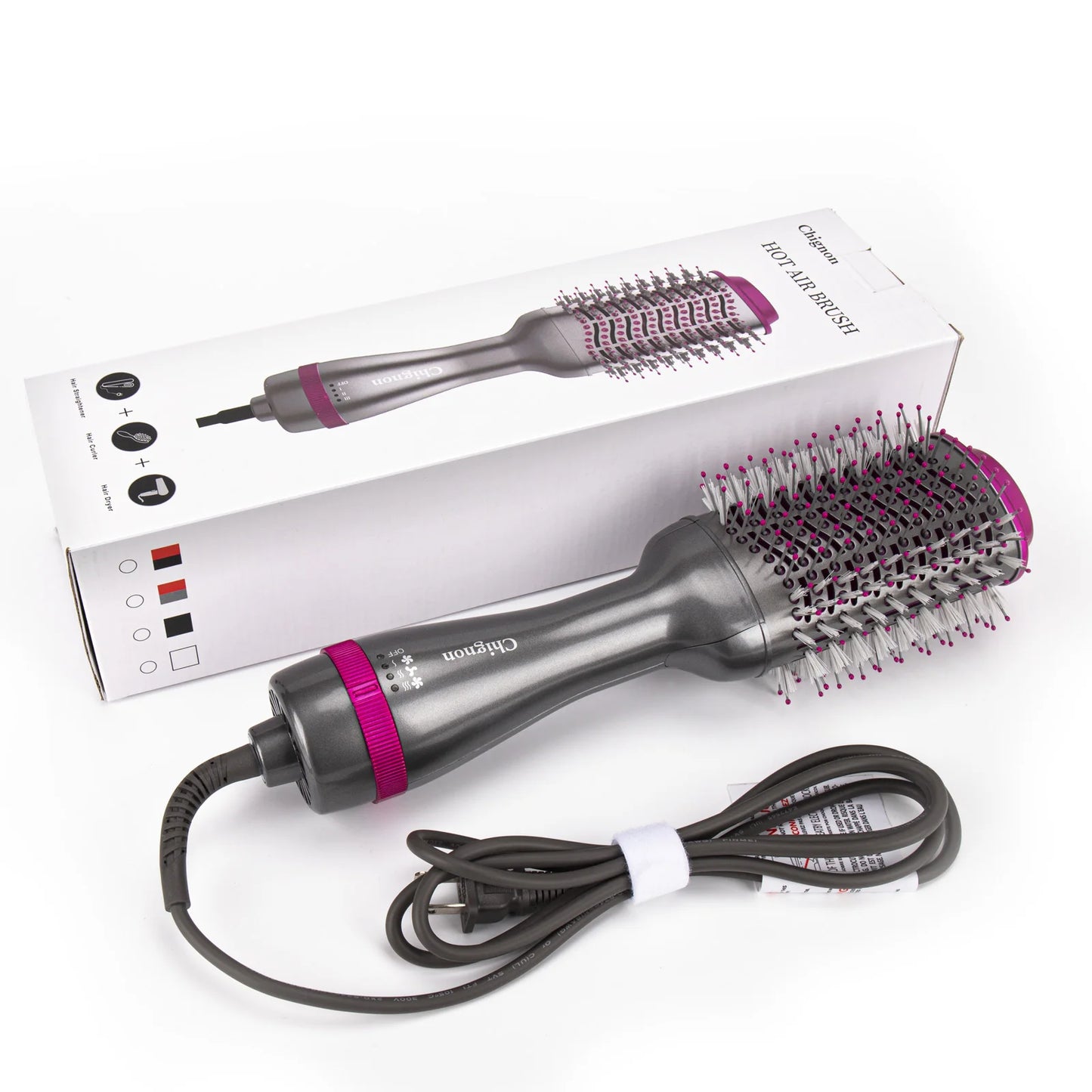 One Step Hair Dryer and Volumizer 1000W Rotating Hot Air Brush Professional Blow Dryer Comb Brush Electric Ion Blow Dryer Brush
