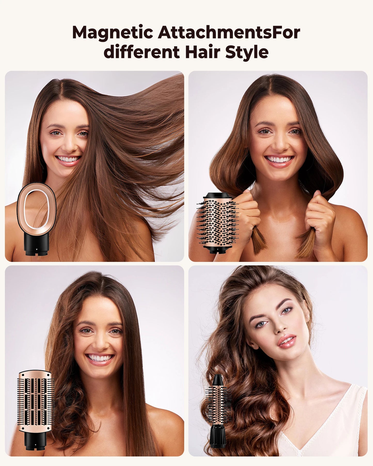 GlowHer Volume Styler Pro | جهاز تصفيف الشعر 4 في 1 بلمسة احترافية